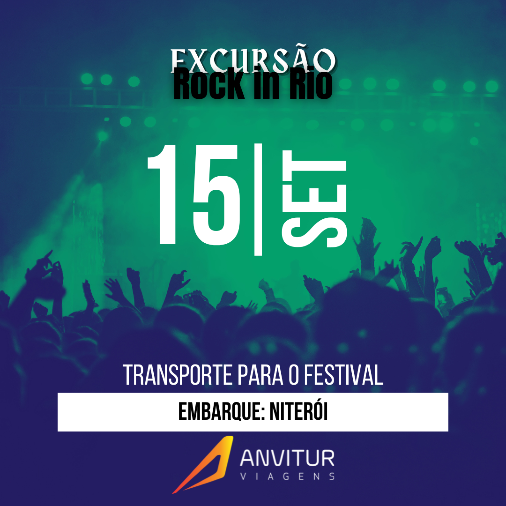 Excursão Transporte para Rock in Rio 2024 15/09 Embarque Niterói