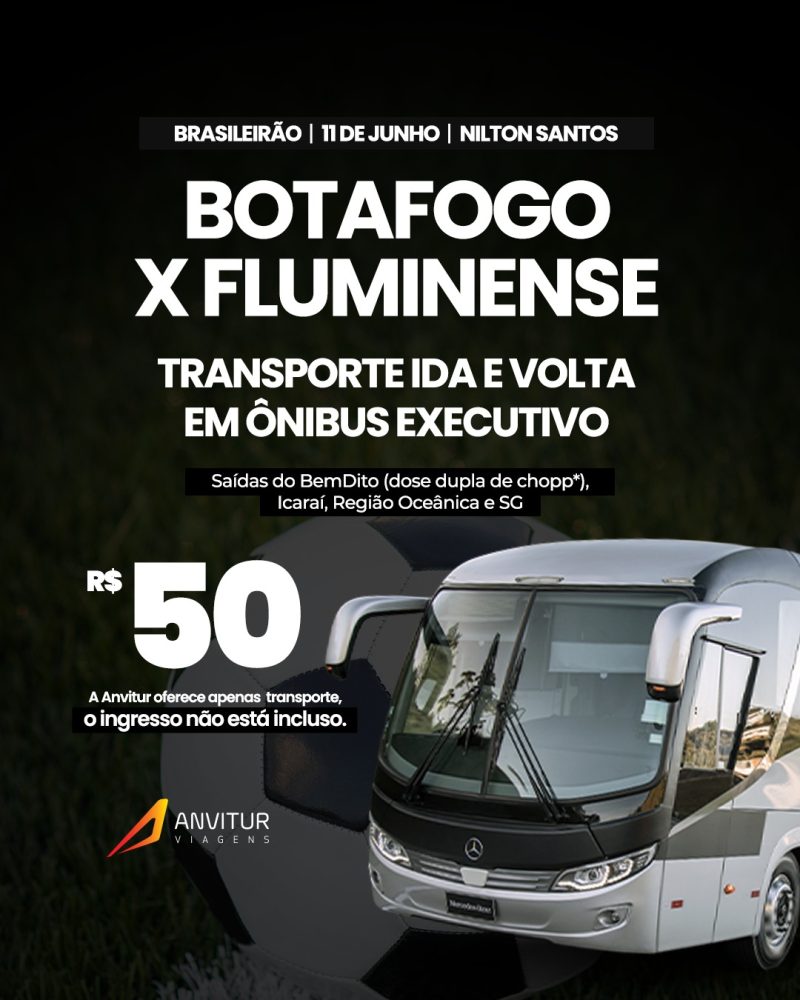 Transporte para Botafogo x Fluminense – 11/06