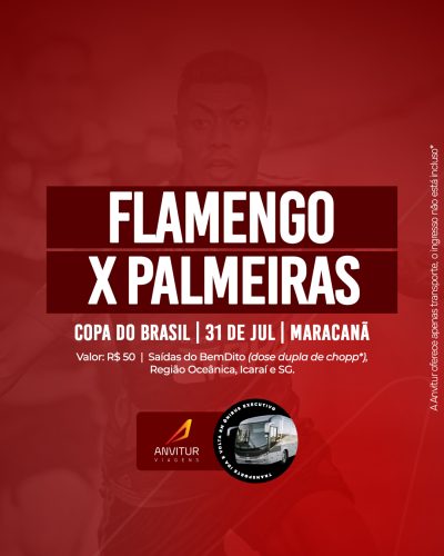 Transporte para Flamengo x Palmeiras – 31/07