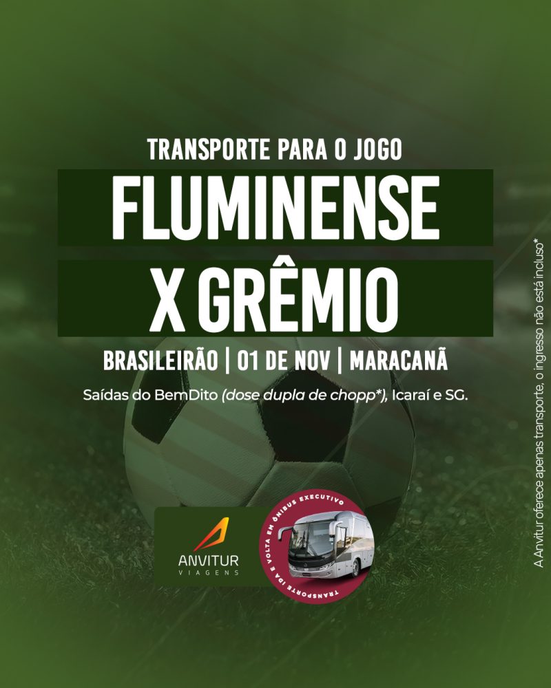 Transporte Fluminense x Grêmio 01/11 - Embarque Niterói (BemDito)