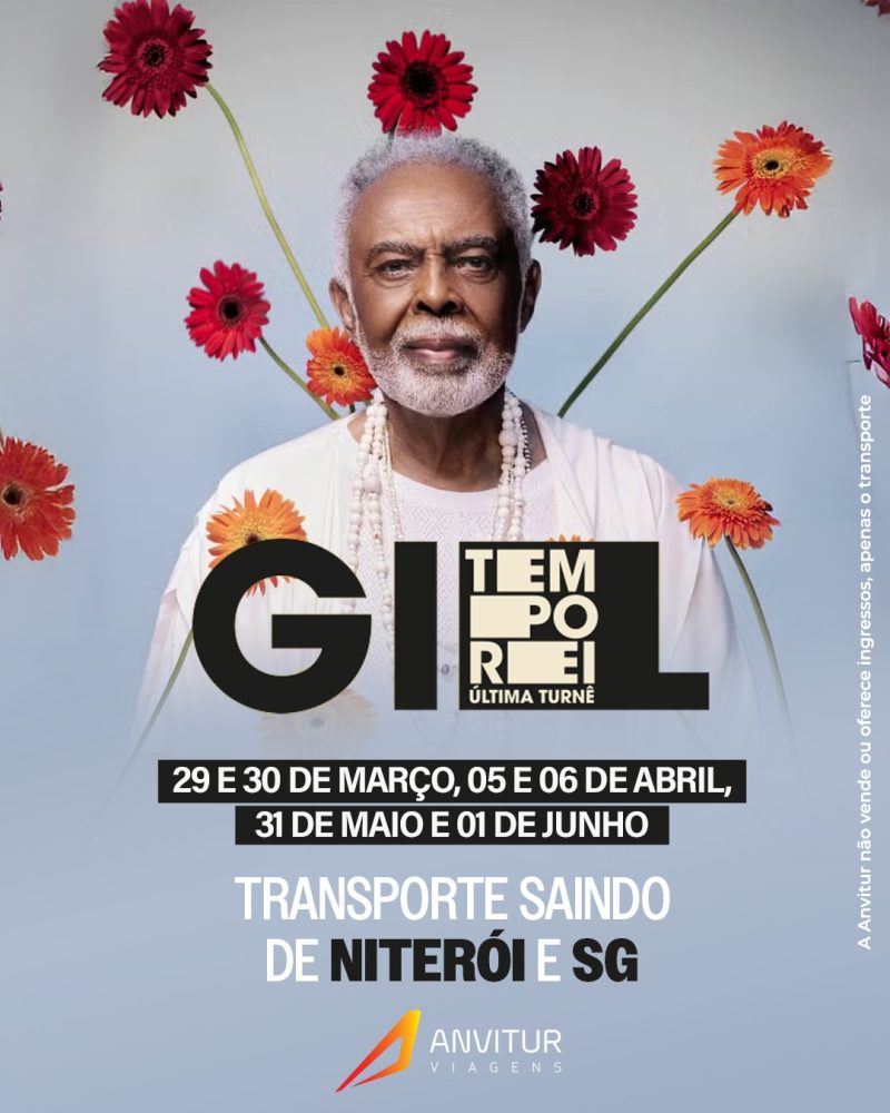 Transporte Gilberto Gil Excursão para Shows Gilberto Gil