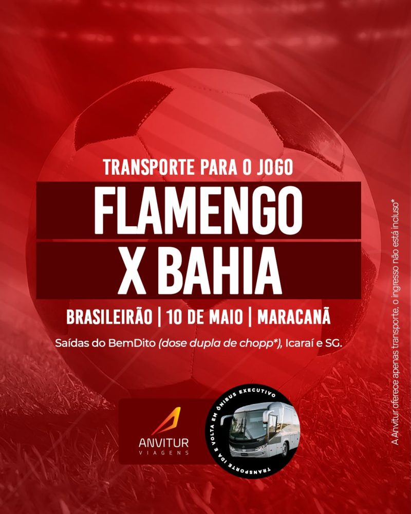 Transporte Flamengo x Bahia 10/05 - Embarque Niterói (BemDito)