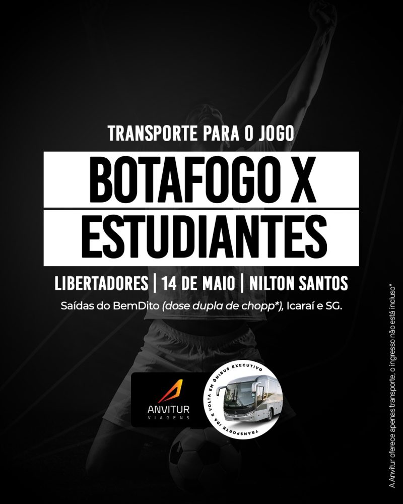 Transporte Botafogo x Estudiantes 14/05 - Embarque Niterói (BemDito)