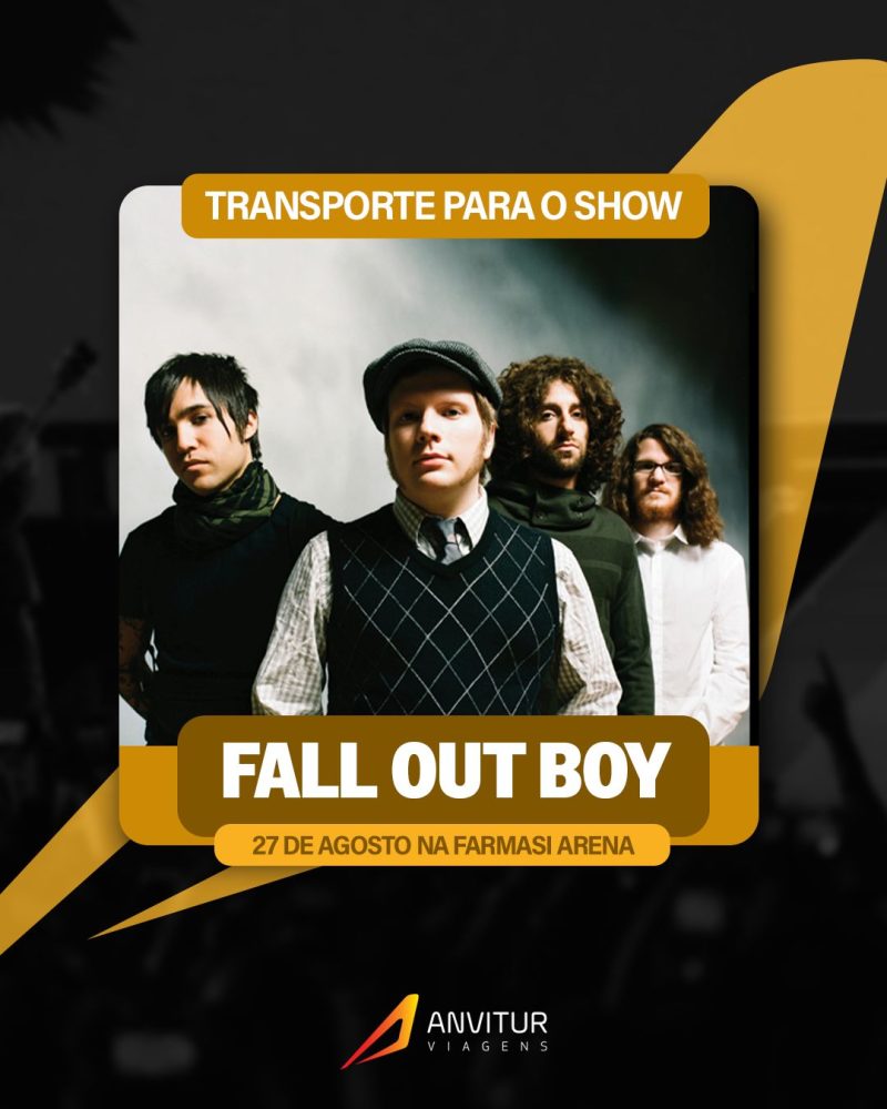Transporte Fall Out Boy 27/08 - Embarque Copacabana (primeiro horário)