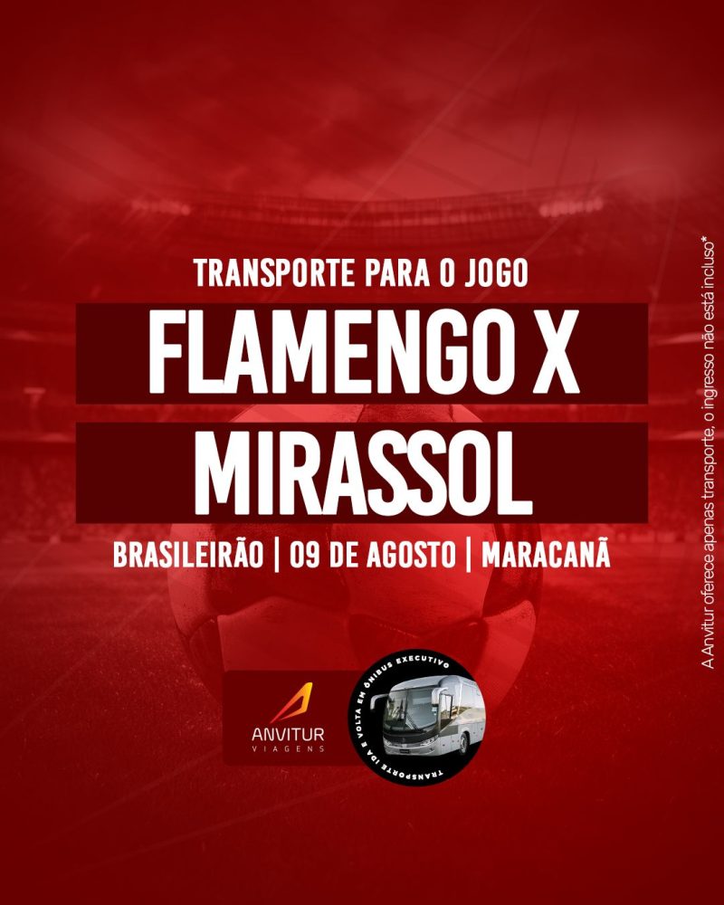 Transporte Flamengo x Mirassol 09/08