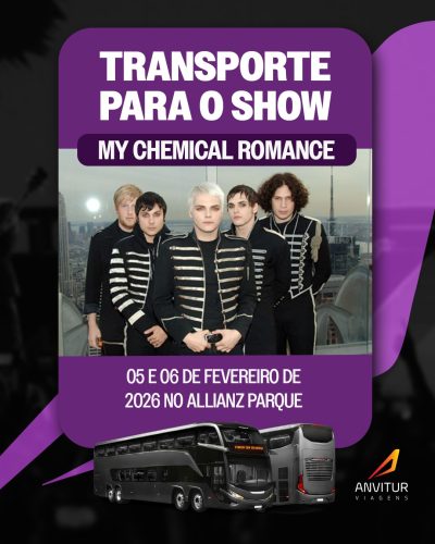 Excursão My Chemical Romance 05/02 - Embarque Rio de Janeiro e regiões