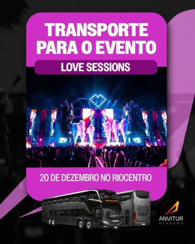 🚐 Transporte Anvitur – Love Sessions (20/12) | Saída de Niterói