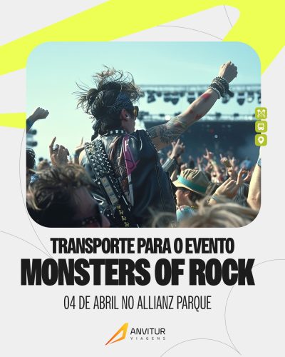 Garanta seu lugar na Excursão Anvitur – Monsters of Rock 2026! Viaje de forma segura e confortável com a gente e aproveite ao máximo!