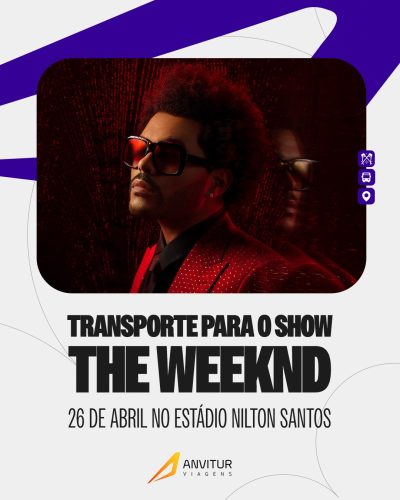 Transporte Anvitur – The Weeknd (26/04) | Saída de Niterói