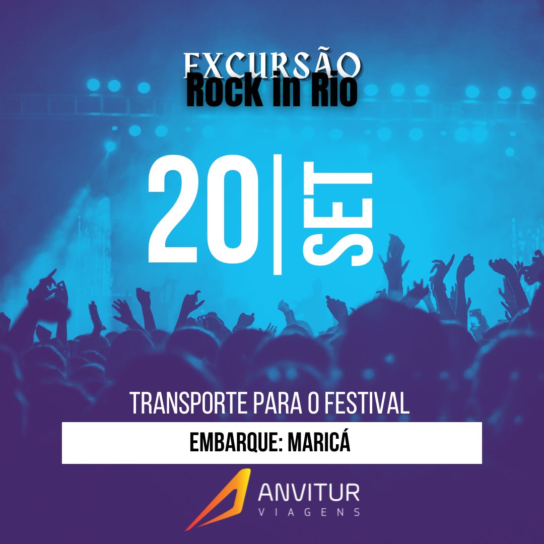 TRANSPORTE ROCK IN RIO EMBARQUE MARICÁ 20/09