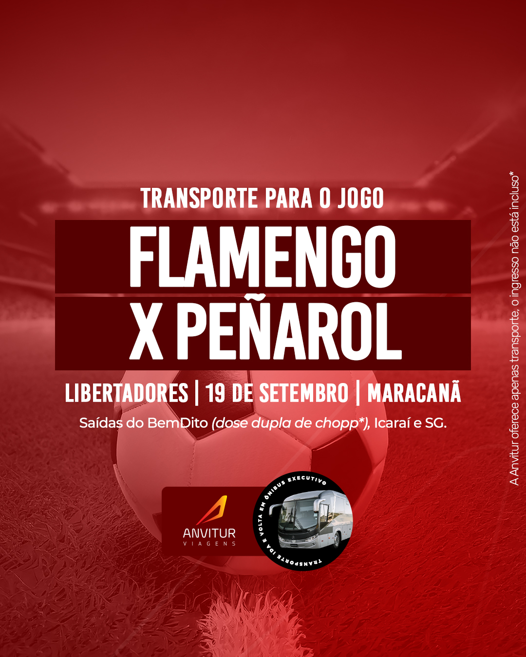Transporte Flamengo x Peñarol 19/09 - Embarque São Gonçalo
