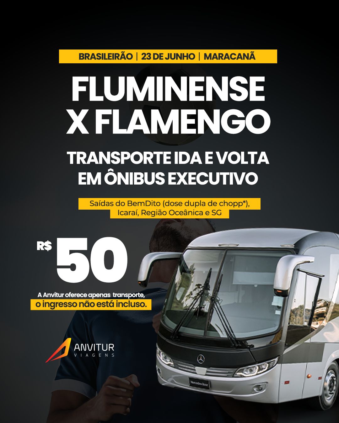 Transporte Fla x Flu 23/06 - Embarque Icaraí (Flamenguistas)