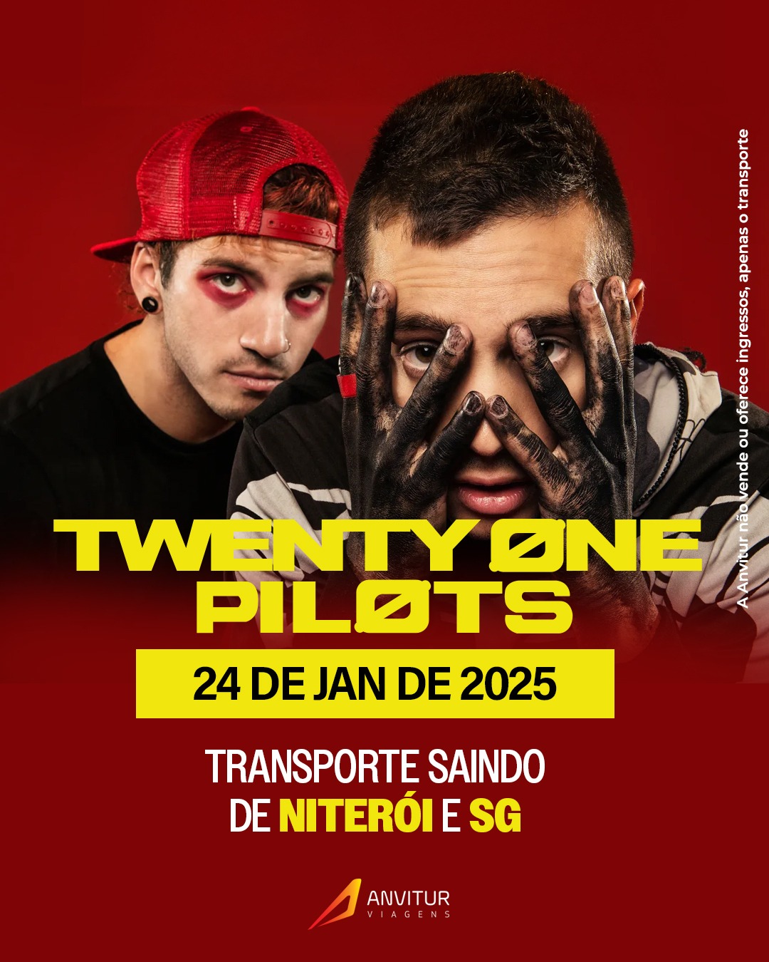 Transporte Twenty One Pilots 24/01 - Embarque São Gonçalo (14H30 às 14H45)