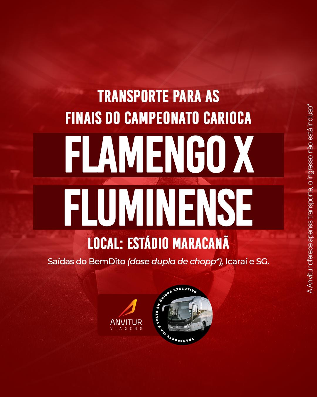 Transporte Fla x Flu 16/03 - Embarque BemDito (Flamenguistas)