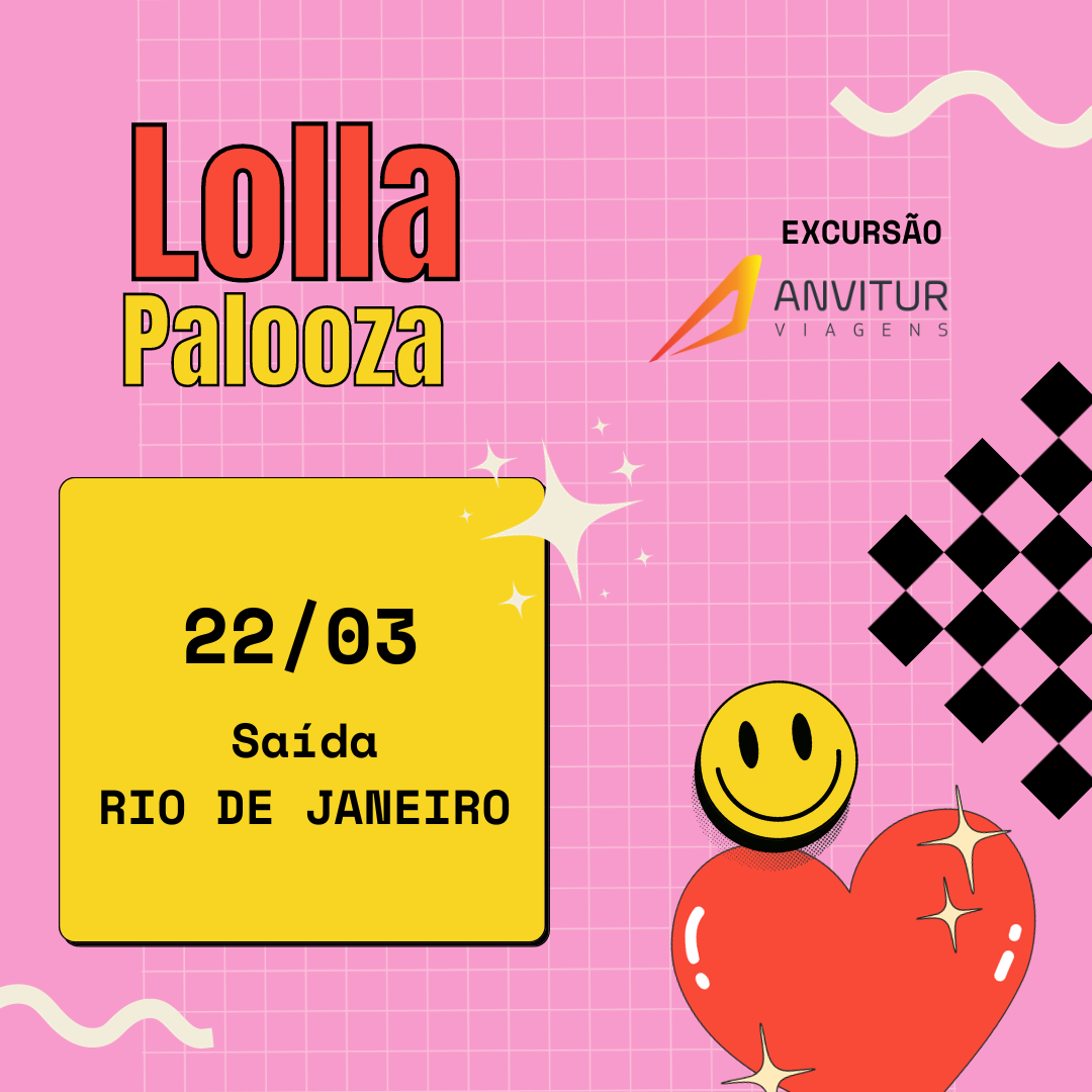 Excursão Lollapalooza 22/03 - Embarque Rio de Janeiro